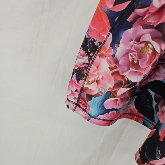 Lululemon Lightened Up Singlet Womens Size 8 Secret Garden Black Pink Floral - Picture 6 of 7